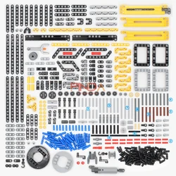 MOC Technical Linear Actuator Turntable Liftarm Pin Connector Axle Parts Building Blocks Kit Compatible Crane Cars Bricks Toys