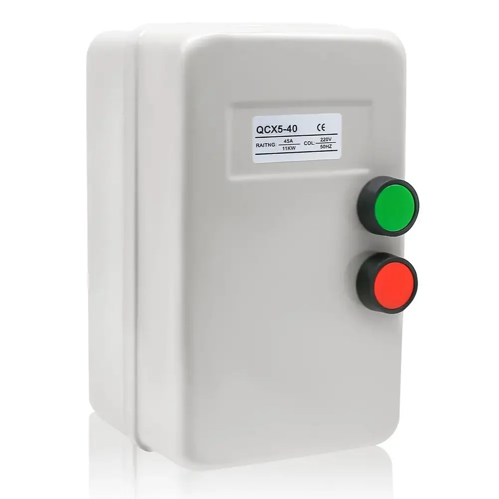 Electric Motor Starter Switch 220/240V 11KW 25-45AMP 15 HP Single Phase Control Circuit High Quality Durable Button Operation