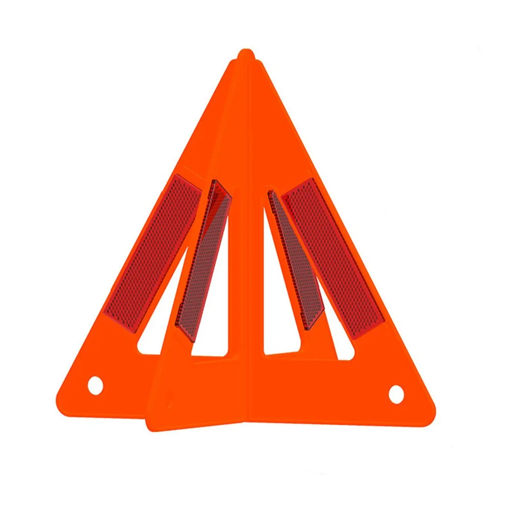 Reflective Car Emergency Warning Triangle Red Safety Cars Stop Sign Stand Portable Foldable Car Breakdown Warning Sign