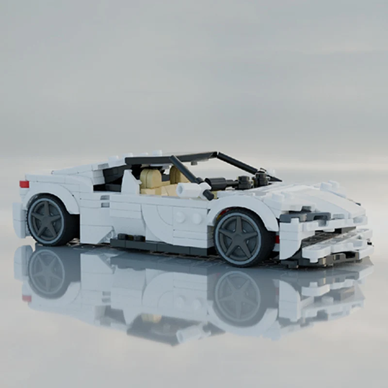 Snelheid Racewagen Model MOC Bouwstenen SF90 Hybride Supercar Modulaire Technologie Kinderen Vakantie Geschenken Monteren Speelgoed Pak