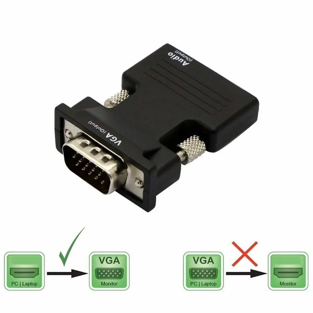 

HDMI-compatible To VGA Adapter With AudioComputer Set-top Box HDMI-compatible Female To Monitoring VGA Male Converter Wholesale