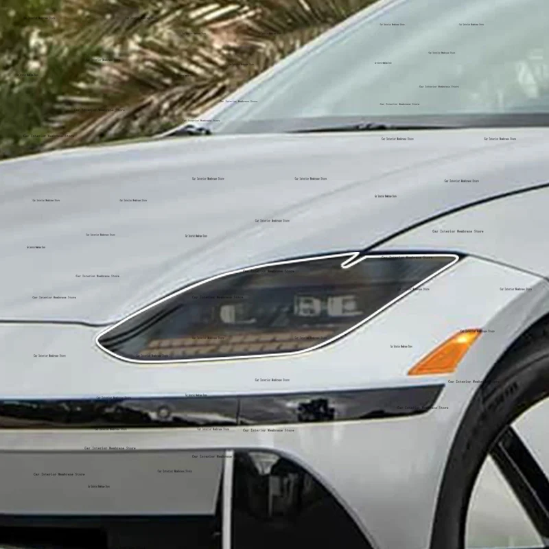 

For HYUNDAI IONIQ 6 (2024-2025) Car Exterior Headlight Anti-scratch Front Lamp Tint TPU Protective Film Accessories Sticker