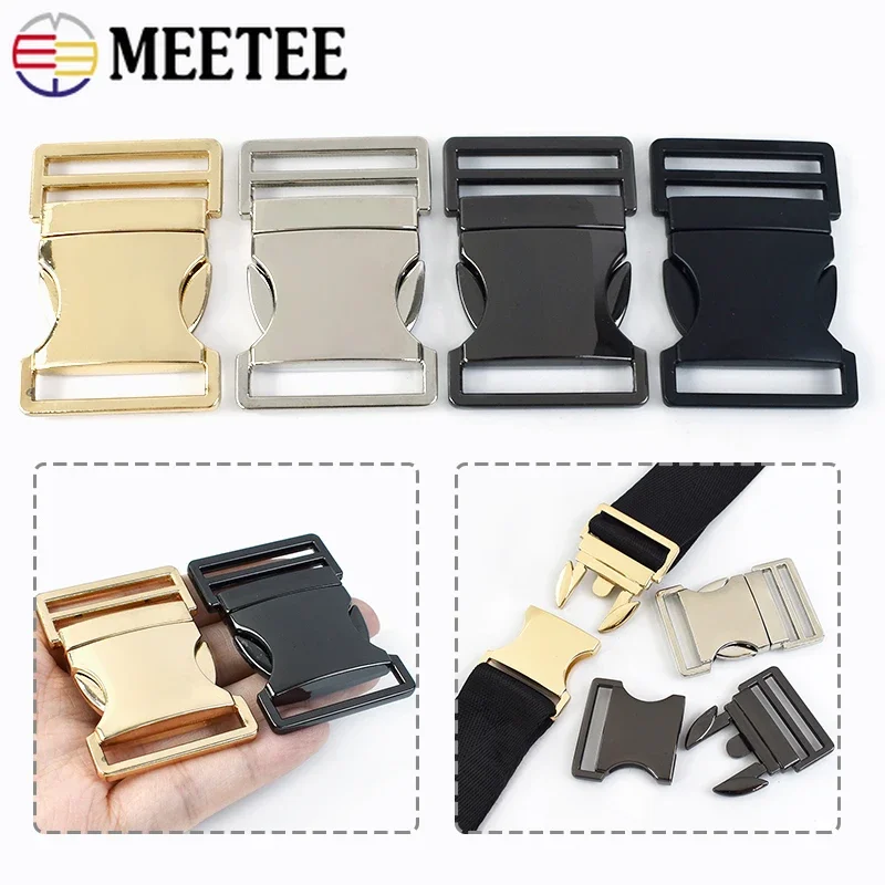 2/5Pcs 30mm Metal Quick Side Release Buckle Bag Dog Collar Adjust Clasps Webbing Belt Strap Hook DIY Sewing Hardware Accessories