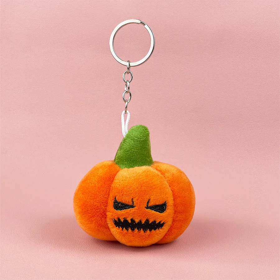 Portachiavi in peluche zucca di Halloween Simpatico peluche Fantasma Ciondolo Borsa Fascino Zaino Accessori per clip Regali per decorazioni per feste horror