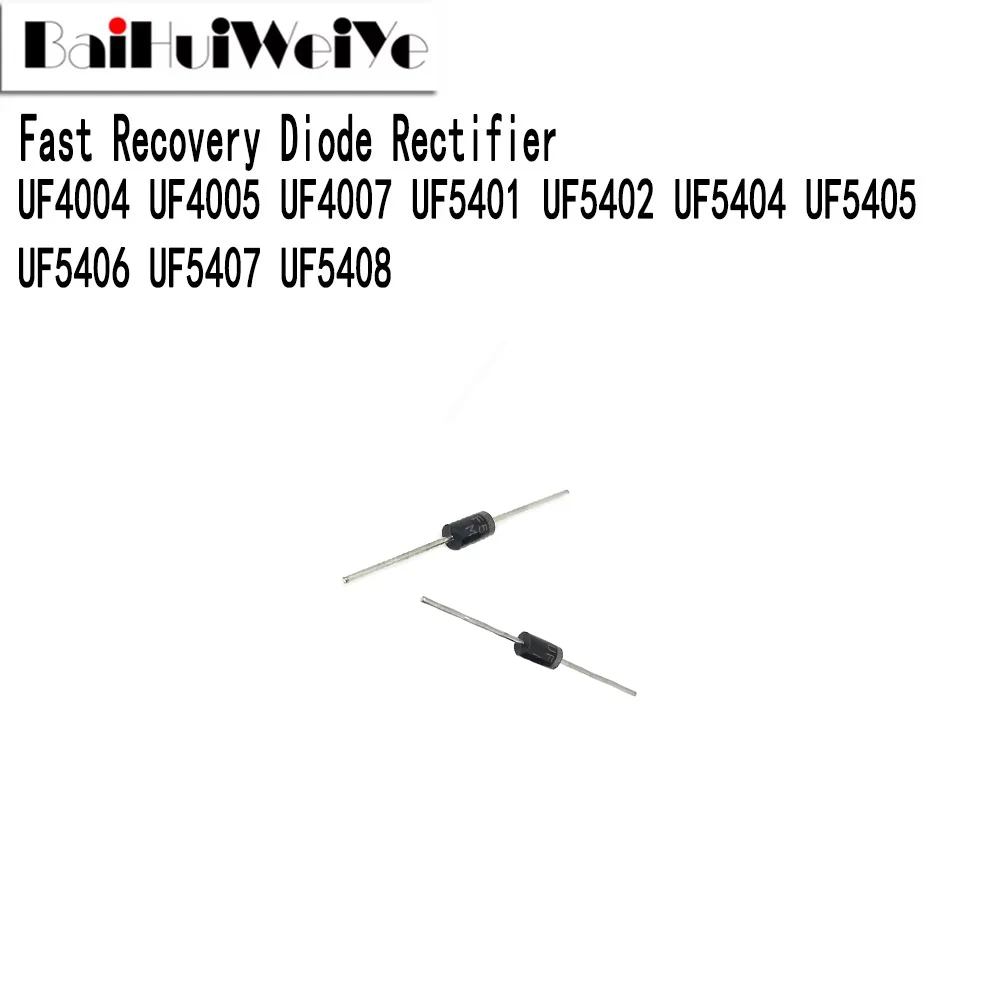 20/10PCS UF5408 UF5401 UF5402 UF5404 UF5405 UF5406 UF5407 UF4004 UF4005 UF4007 1A 3A 100V 200V Fast Recovery Diode Rectifier