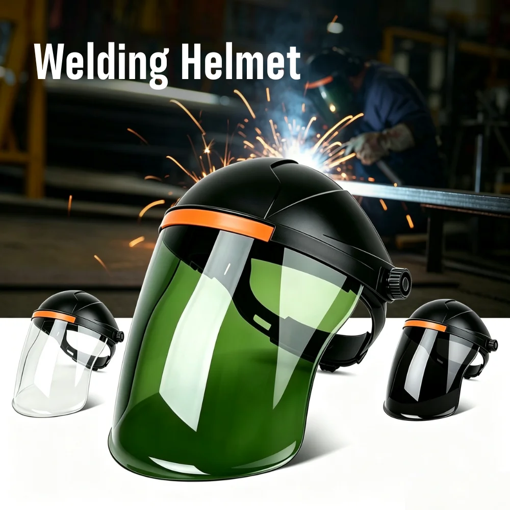 Welding Protective Mask Thickend Anti Splash Hood Welding Helmet Heat-resistant Men's Headwear Full Flip Protective Face Cover
