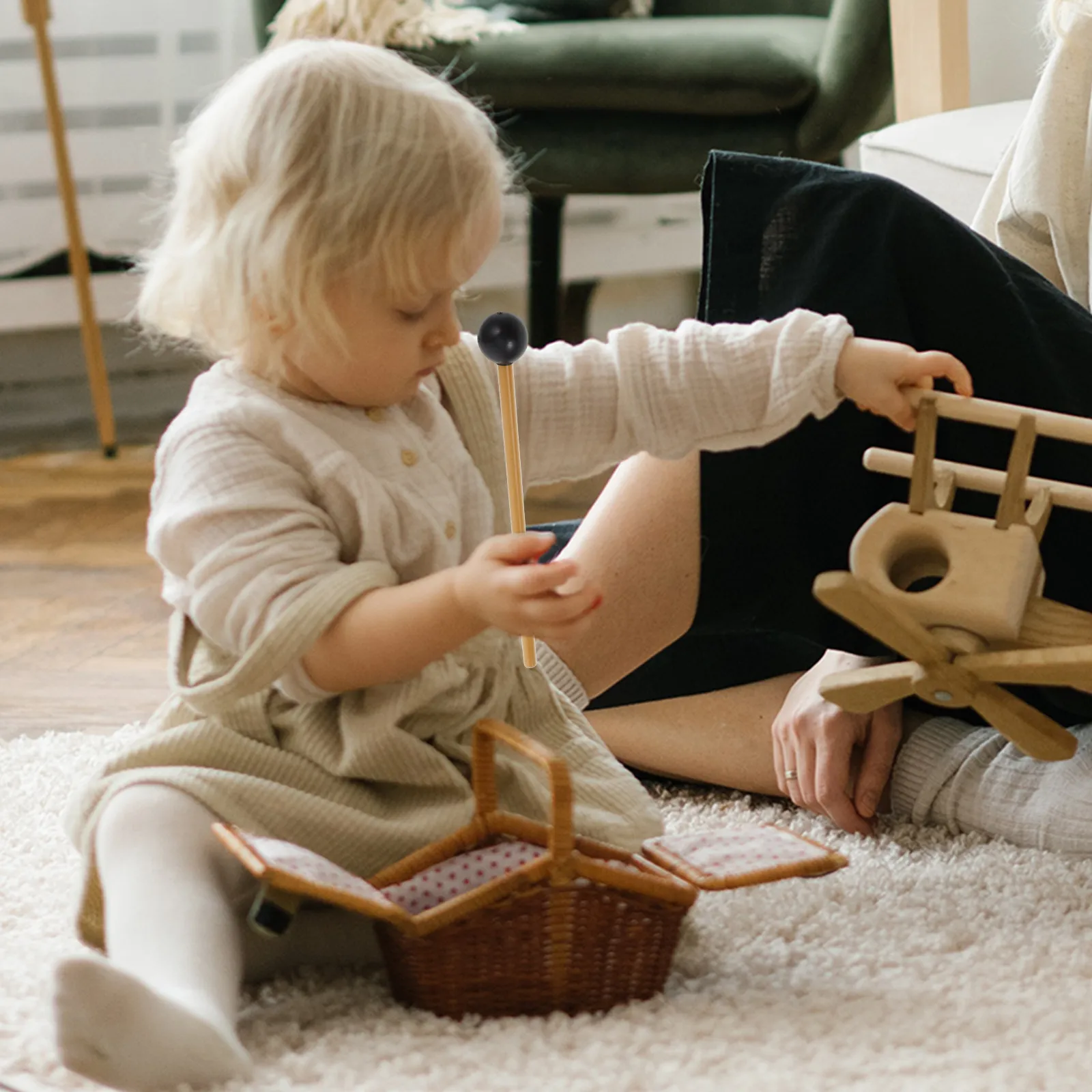 4 paires de baguettes pour Tongue Drum, belle apparence, excellente durabilité, adaptées à l'enseignement musical et aux performances