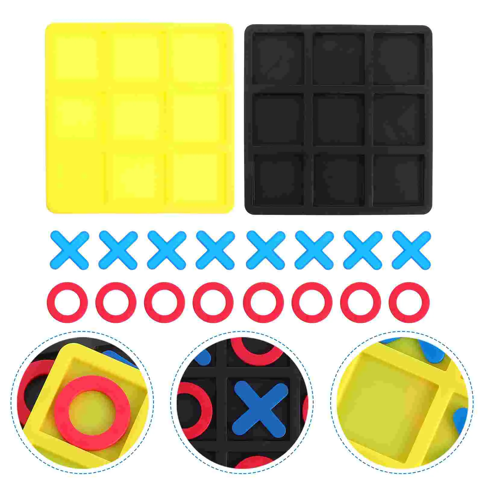 2 Boxes Infant Toys Xo Chess Tactile Puzzle Toe Game Aldult Strategy Board Noughts and Crosses Child