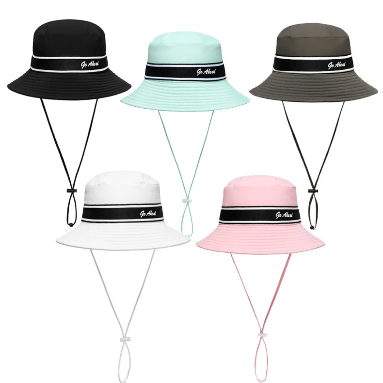 2026-new-korean-style-golf-upf50-sun-protection-wide-brim-adjustable-chin-strap-breathable-lightweight-soft-women's-bucket-hat