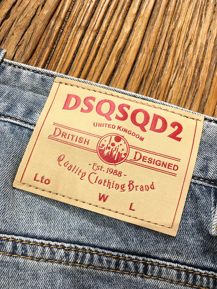 

Светло-голубые летние тонкие мужские джинсы с девятью зубцами в стиле ретро, эластичные тонкие прямые джинсы с высокой талией, молодежные модные джинсы из смеси хлопка и полиэстера