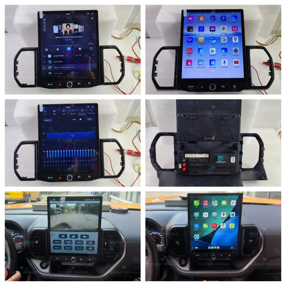 CY Car Radio Android 13 Auto For Ford Bronco Sport 2021-2024 Carplay GPS Navigation 12.1
