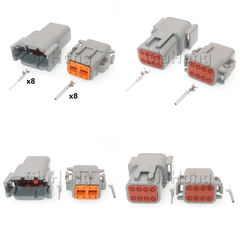 1 Set 8 Ways AC Assembly DTM04-8P ATM04-8P Large Power Wiring Harness SocketFfor Truck DTM06-8S Auto Sealed Plug
