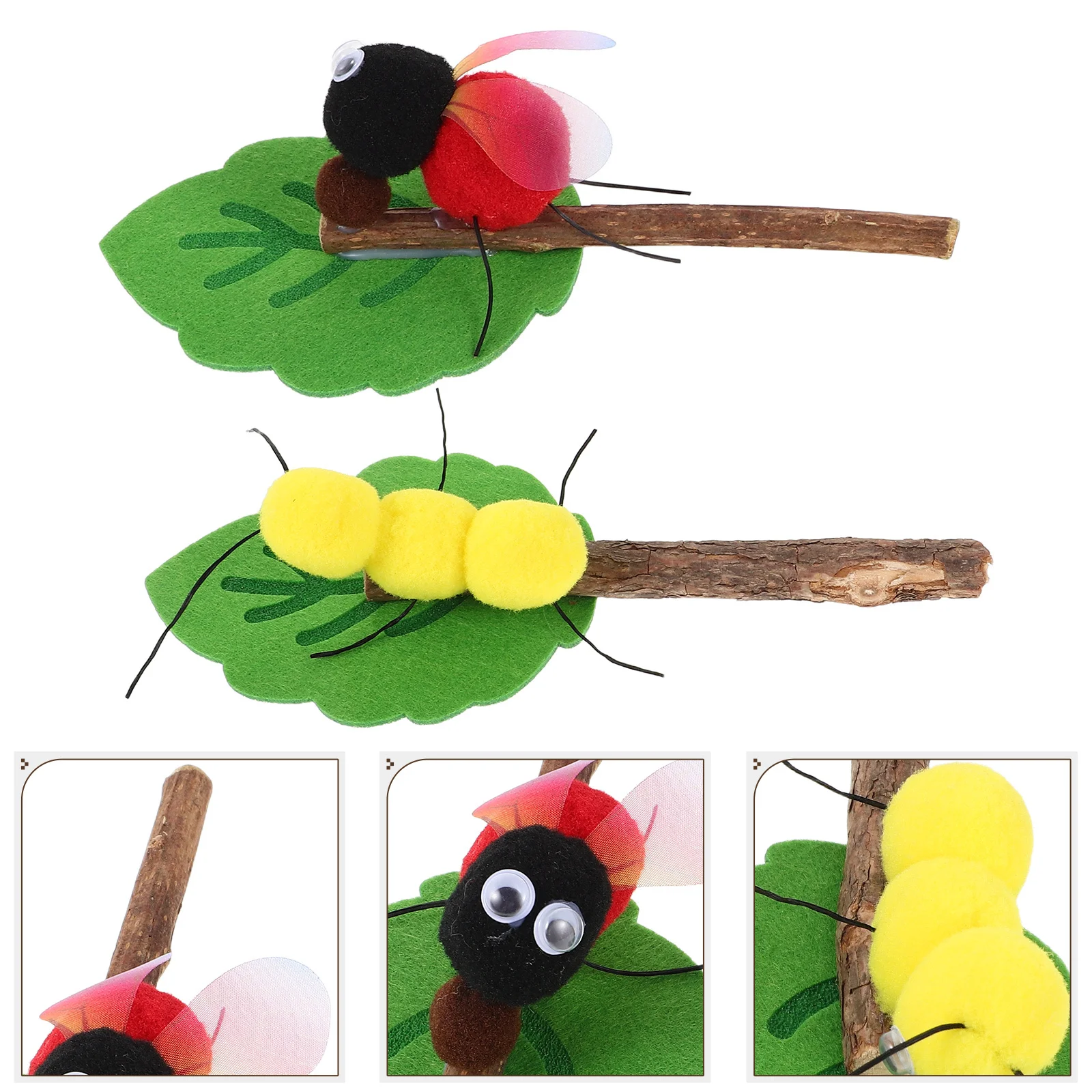 

2Pcs Cat Chew Sticks Felt Silvervine Kitten Molar Teething Interactive Pet Accessories Indoor Pets Kitten Chewing