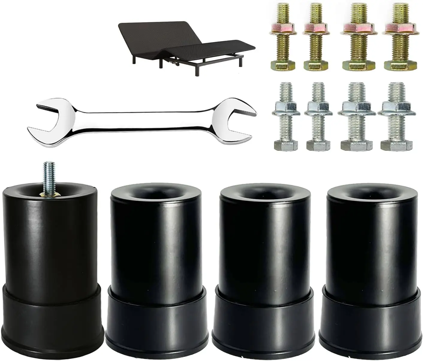 

Регулируемые усиленные ножки для кровати 4 дюйма, совместимые с резьбой M8 M10, комплект из 4 штук для увеличения высоты