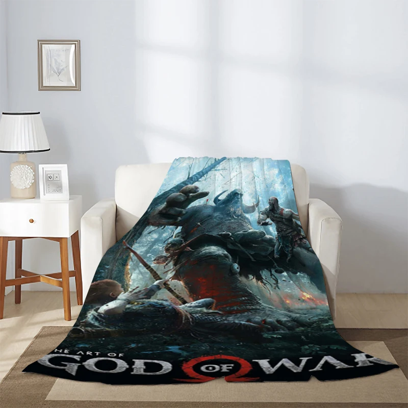 

God Of War Kratos Custom Blanket Sofa Winter Gamer Game Fluffy Soft Blankets & Throws Microfiber Bedding Knee Warm Fleece Nap