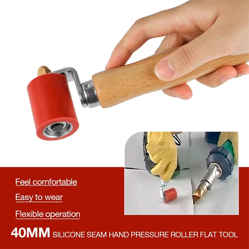 1pc 40mm Silicone High-Temperature Resistant Rubber Roll Hot Air Gun Accessories For PVC Welding Tarpaulin Banner Welding