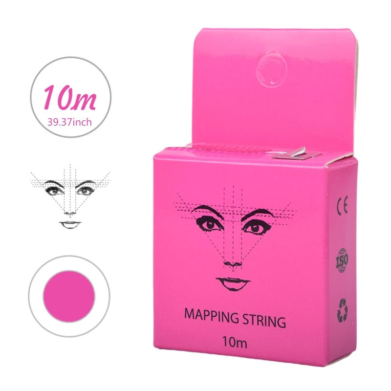 

10 for M Tattoo Thread Pink Eyebrow Marker Thread Pre Inked Brow Mapping String