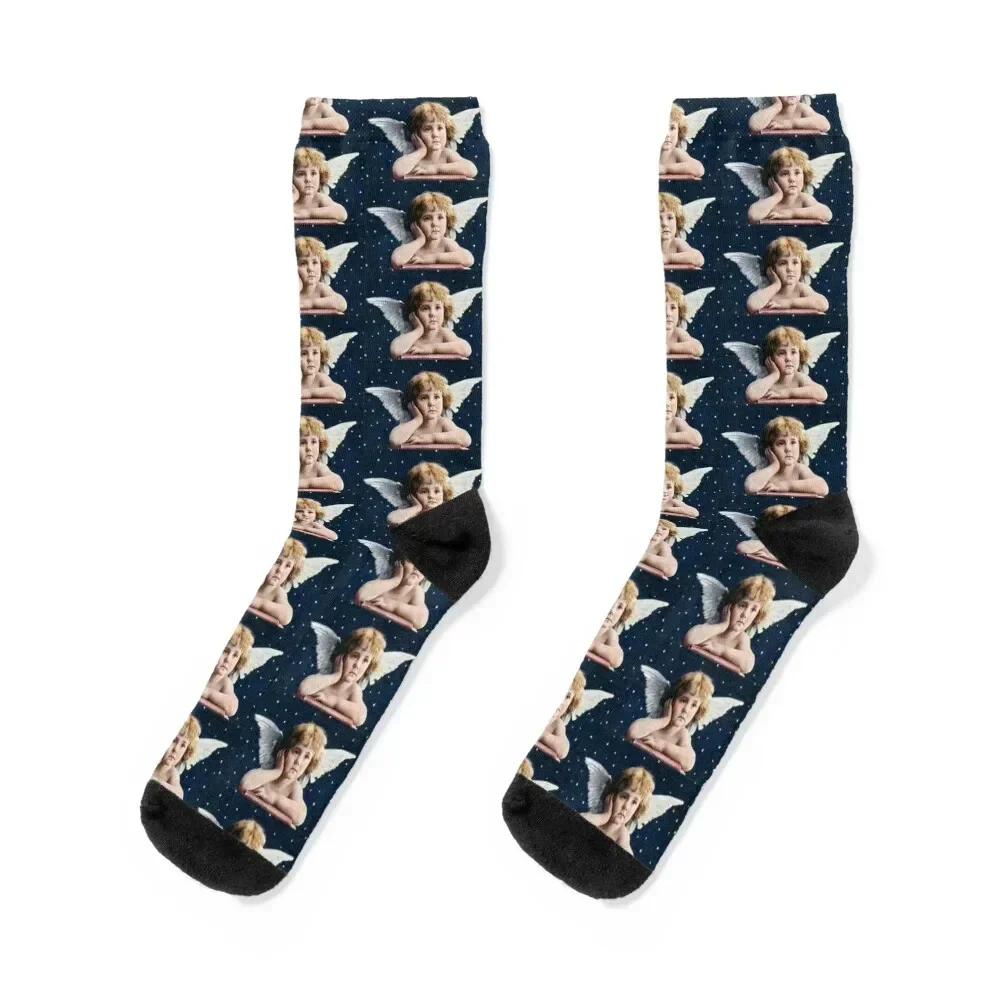 

1910 Cherub at Night Socks christmas gifts hockey Stockings man Male Socks Women's