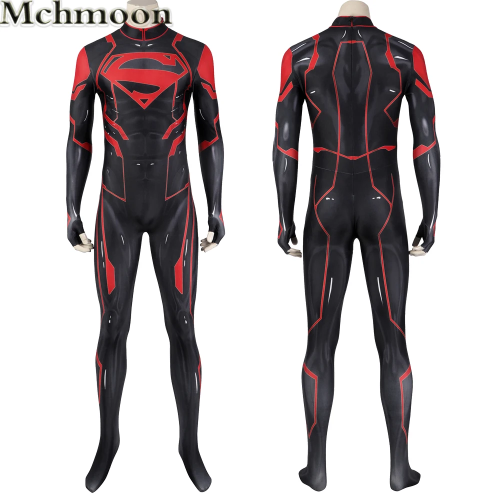 

Halloween Carnival Black Superhero Cosplay Beast Boy 3D Printing Jumpsuit Hero Battle Costume Childhood Superboy