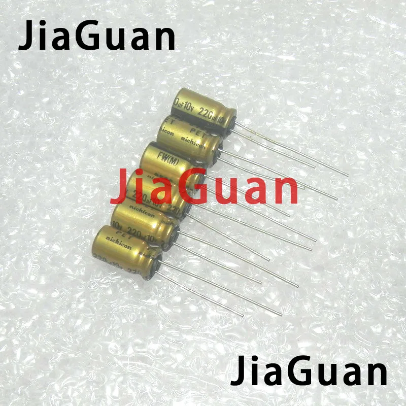 20 шт., новый Электролитический конденсатор NICHICON FW 220 мкФ 10V 6.3x11mm 10V220uF, усилитель фильтра 10v 220 мкФ 220 мкФ/10V