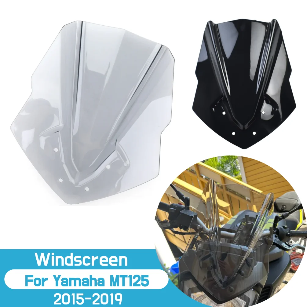 

For MT 125 Windshield Windscreen Motorcycle Air Deflector Front Wind Shield Screen For Yamaha MT-125 2015-2019 MT125 Accessories