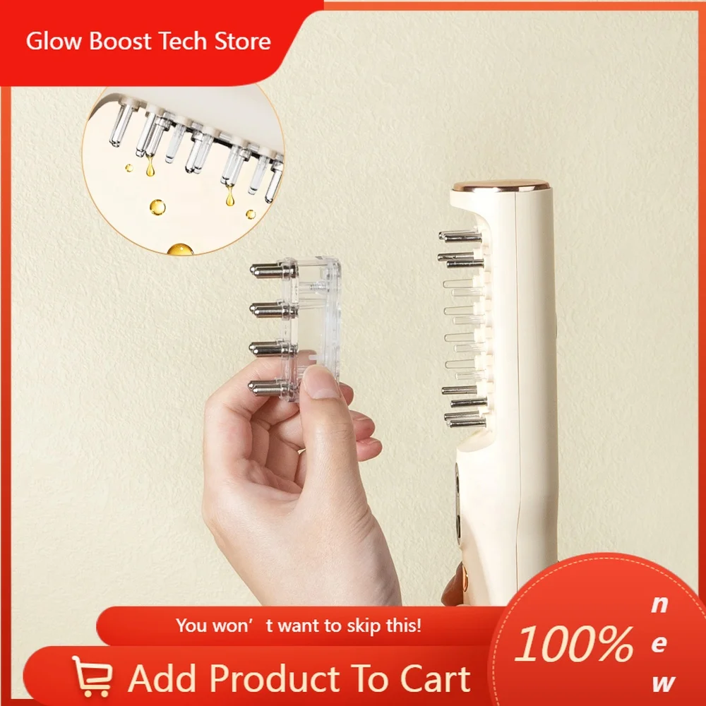 

NYAnti-Hair Loss Applicator Scalp Massage Comb Regrowth Liquid Comb Hair Growth Comb with Scalp Hair Follicle Detection Function