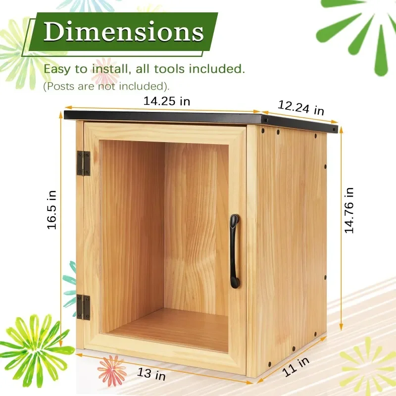 Outdoor Library Outdoor Book Storage Wooden Cabinet Little Literature Box for Neighborhoods Community and Schools Sharing Books