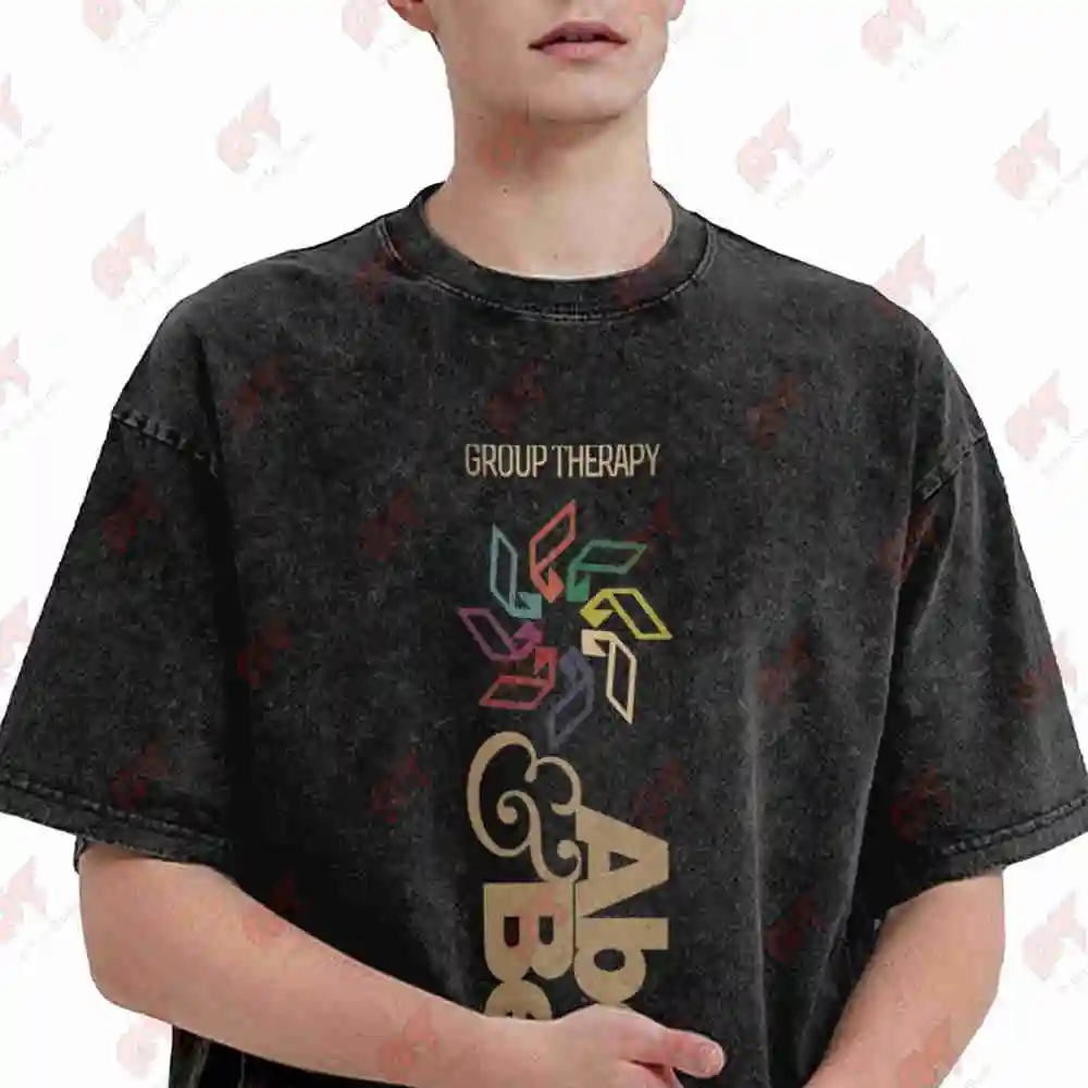 Above Beyond Text Relax Vintage Washed Tee Pure Cotton T-Shirt