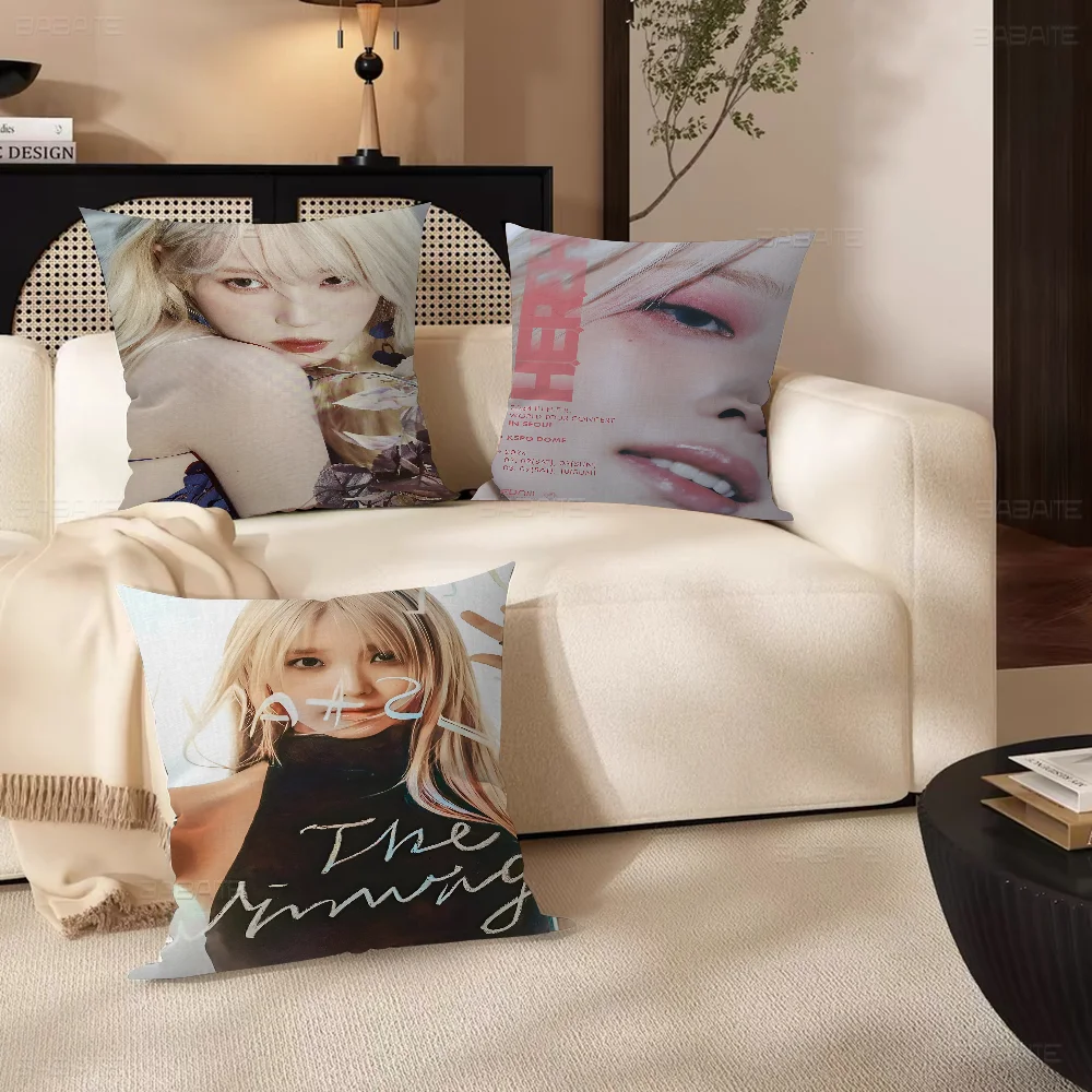 Korean Singer L-Lee J-Ji E-Eun I-IU 45*45cm Cushion Cover Pillow Cover Decor Pillowcase Home Pillowcase for Couch Pillow