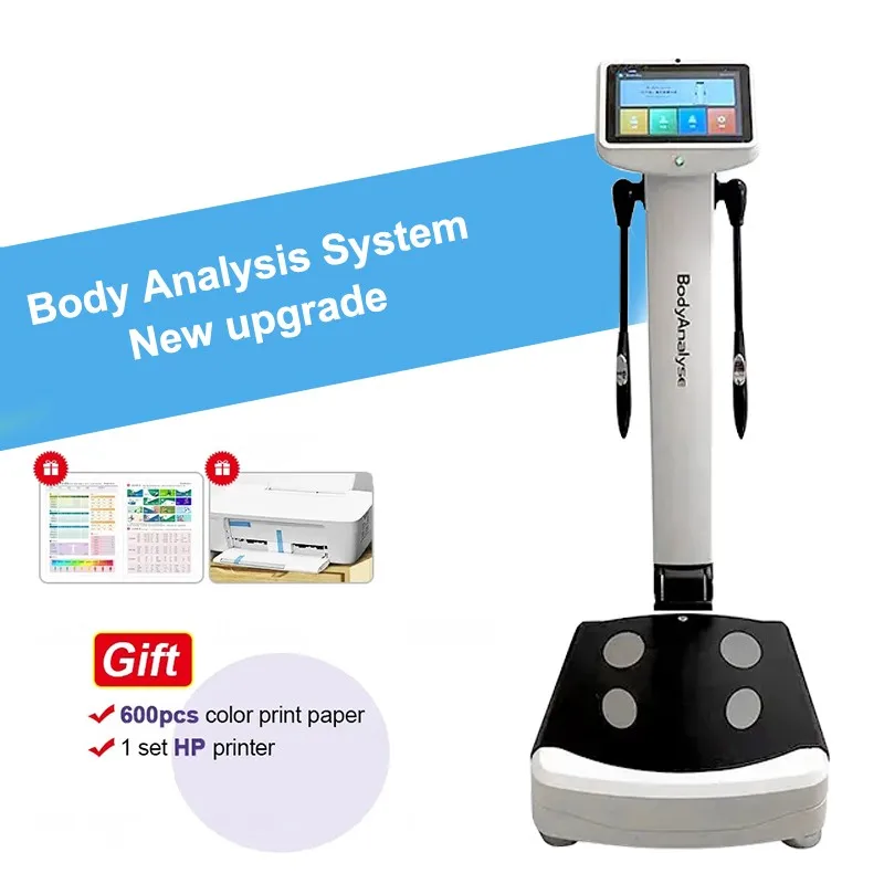 Máquina de análisis de composición corporal de grasa corporal, analizador de evaluación de postura corporal en masa para uso en clínica nutricional/gimnasio/área deportiva, Spa