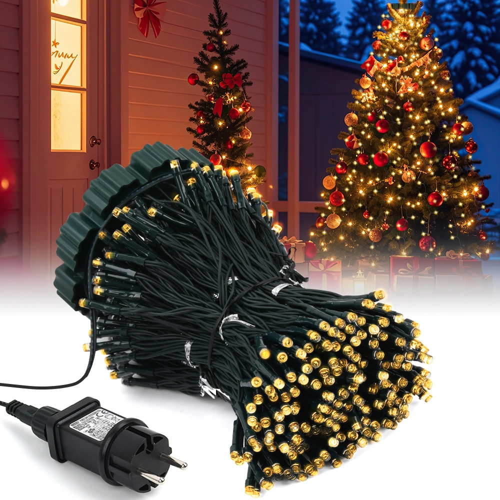 

2M Fairy Light 400 LEDs Christmas Garland Light String 220V EU Plug Outdoor Indoor For Tree Street Wedding Party Decoration Lamp