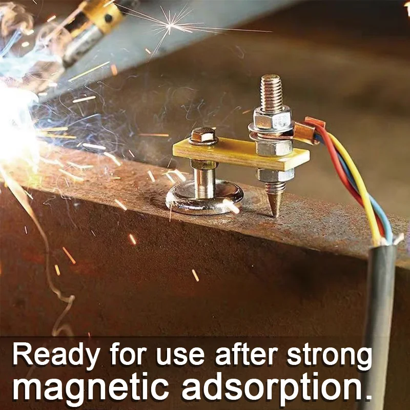 Single/DoubleWelded Magnet Head Magnetic Welding Floor Fixture Strong Welding Machine Metal Repair Machine Grounding WireFixture