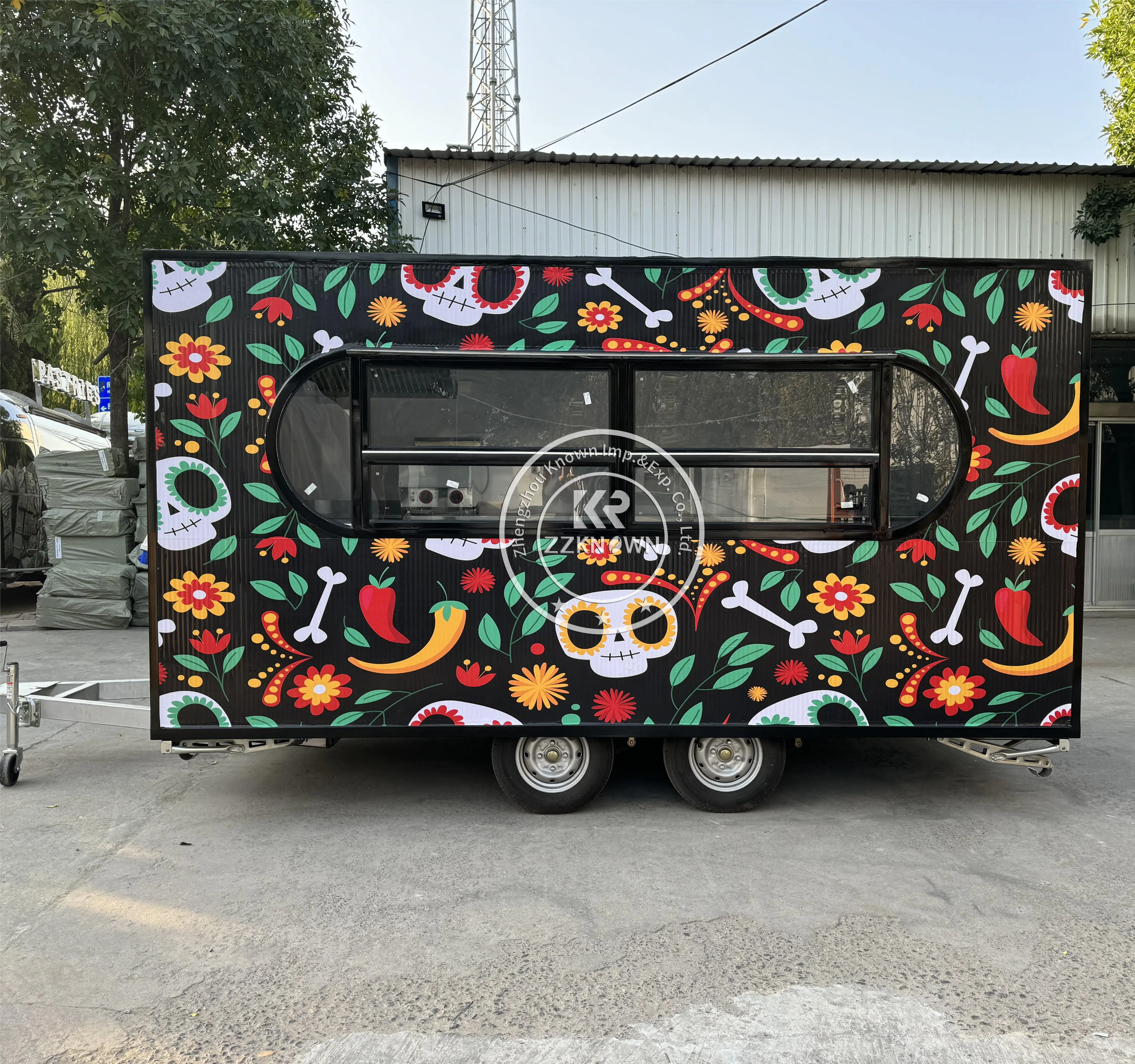 US Standards Bohemian Style Towable Trailer for Restaurant and Bakery New Food Trailer for Sale Coffee Ice cream