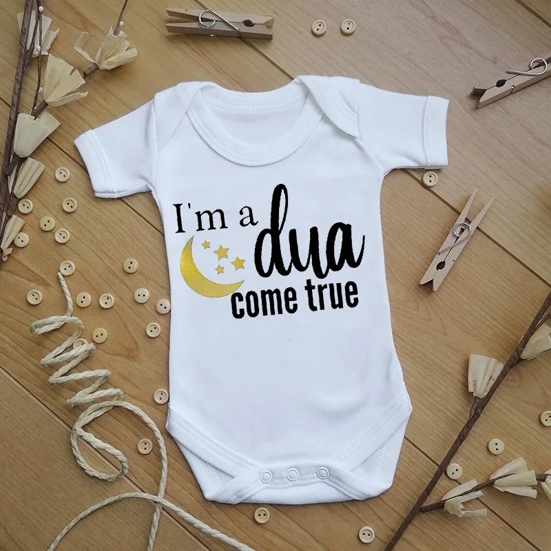 I\'m A Dua Come True Newborn Boy Girl Onesie Salaam World Muslim Baby Shower mommy to be New Mom Pregnancy Announcement Gift