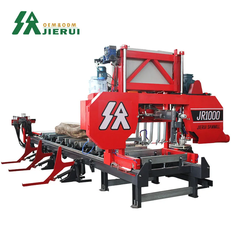 Automatic Horizontal Band Sawmill for Woodworking Bandsaw Mill with Engine Wood Cutting Machine Lumber Mill