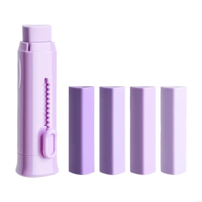 2025 New Retractable TPR Pencil Eraser in ABS Casing with Push-Pull Control for Pencil Drawing and Writing Correction Tasks