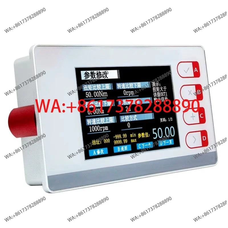 Force meter display shows control speed power automatic assembly instrument data torque force