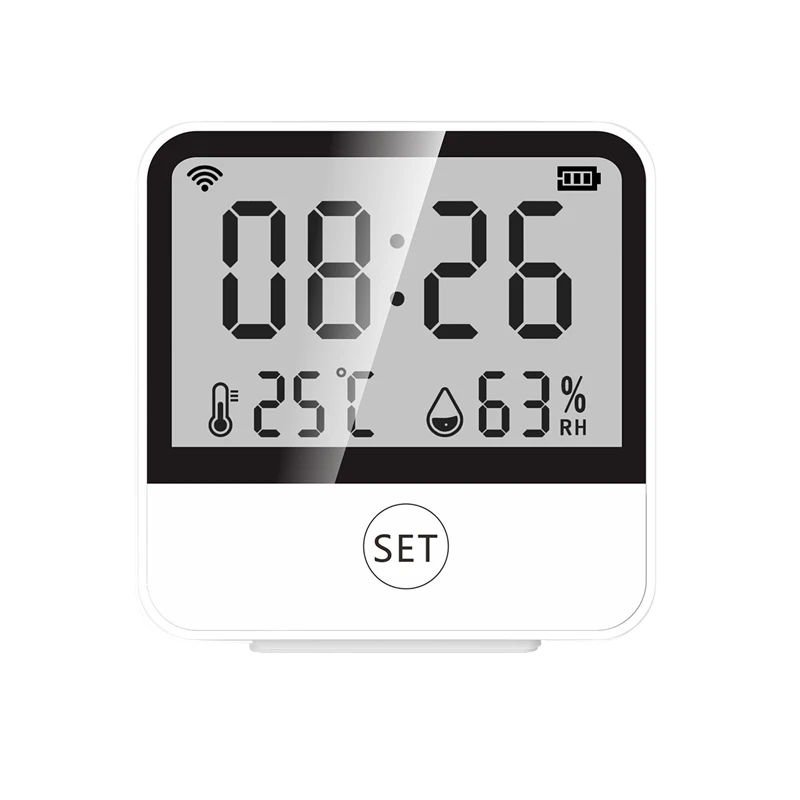 Tuya Smart WiFi Sensor de Temperatura e Umidade, Higrômetro Interno, Termômetro, Display LCD, Suporte Alexa, Assistente do Google