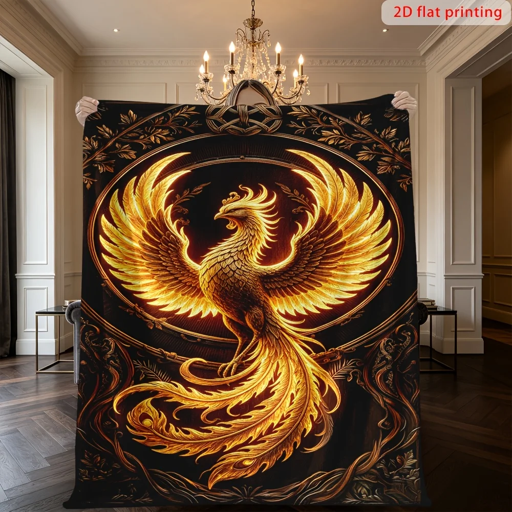 Large Decorative Phoenix Mythological Art Throw Blanket Tapestry for Living Room Home Decor Fantasy Wall Hanging