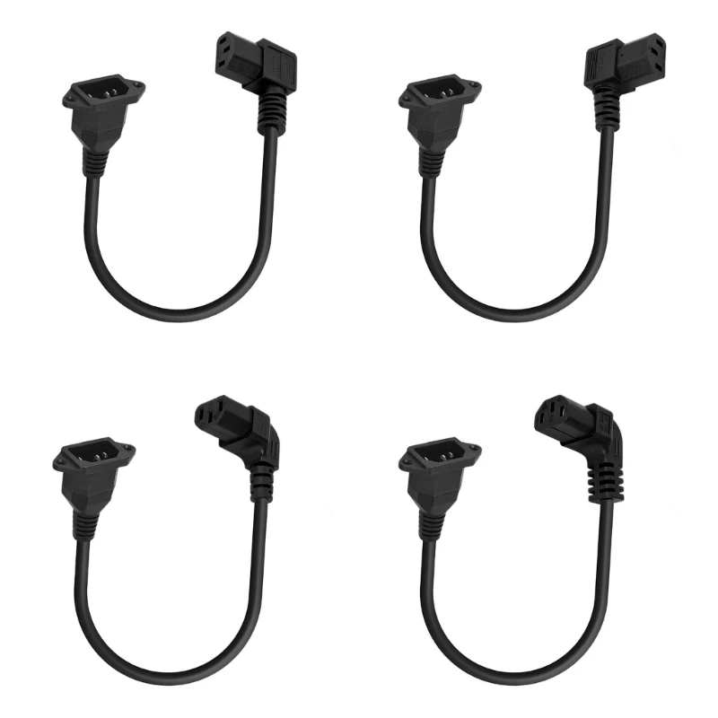 Cable extensión fuente alimentación C14 a C14 macho 90 grados C14 a alimentación C13