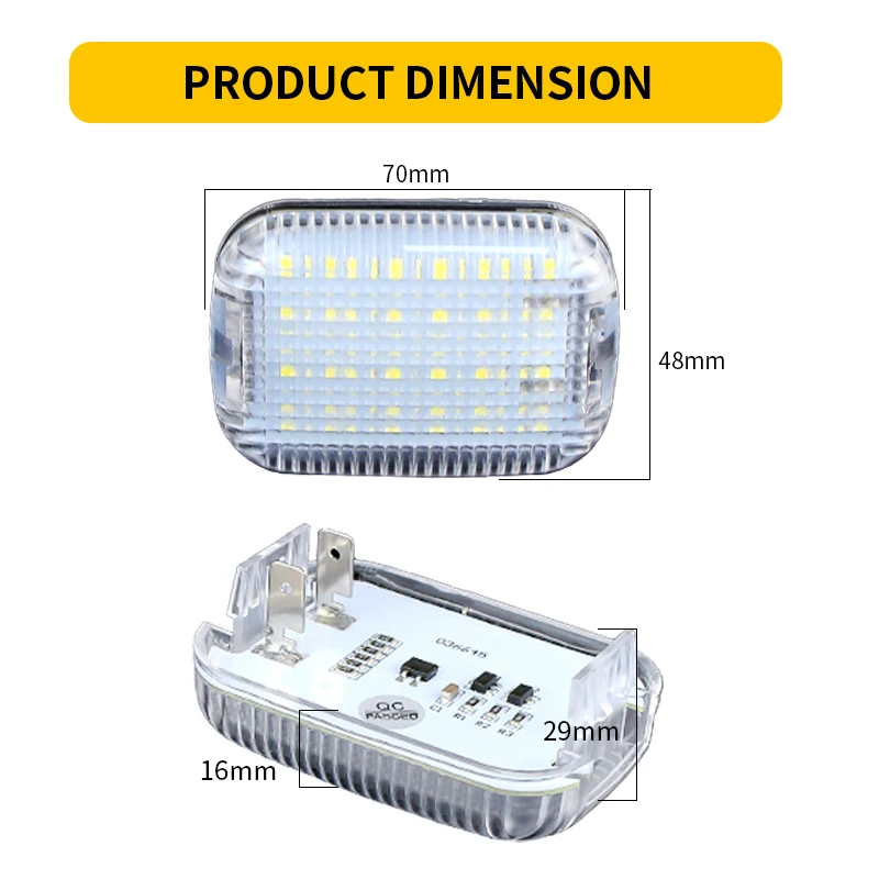 2PCS For Ford Transit Connect 150/250/350/350 HD Van E-Transit LED Interior Dome Light Cargo Area Lamp for Cars White 6000K