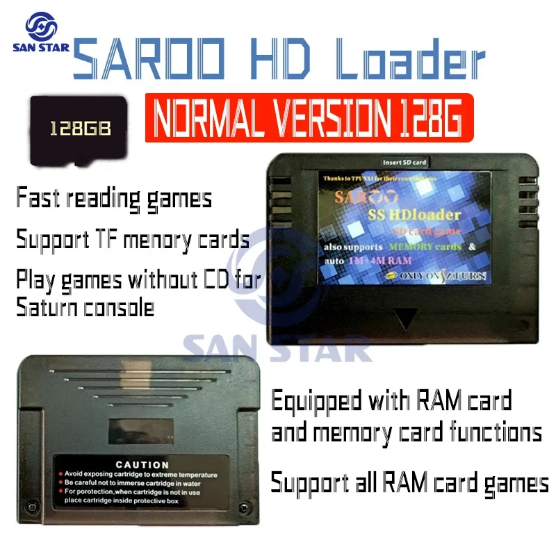 NONE Neueste 0,7 Firmware SEGA Saturn SAROO SS Konsole HDLoader Schnelle Lesung Game Reader TF/SD Karte Direkte Lesung ohne CD NEO GEO 8