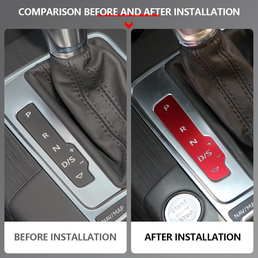 Car Gear Shift Button Panel Sticker for Audi A3 8V 2012 2013 - 2019 LHD Electronic Shift Sticker Sequin Interior Accessories