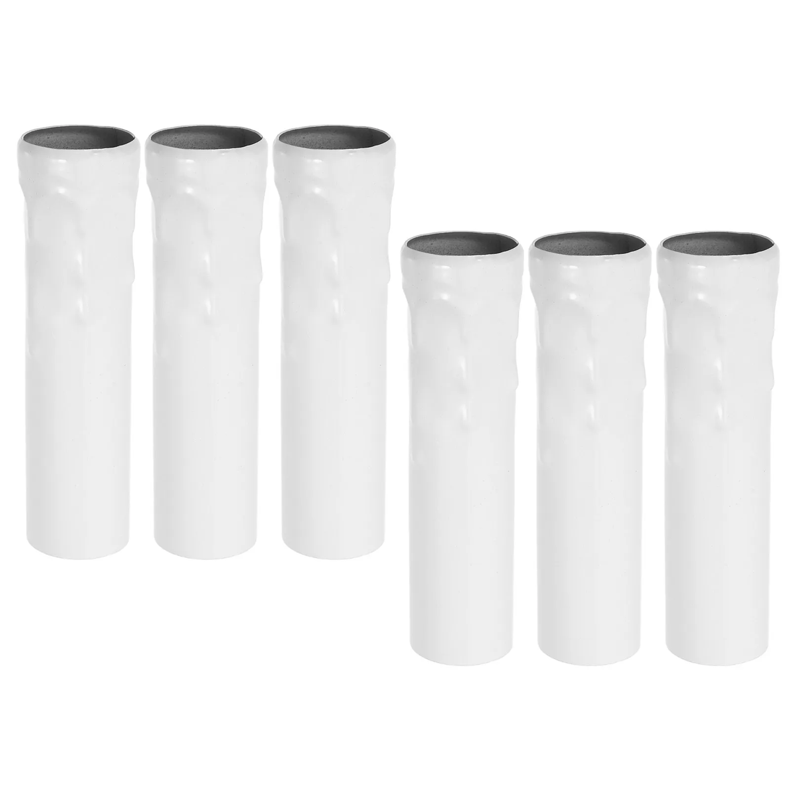

6pcs Chandelier Covers: European Style Iron Hanging Lamp Sleeves For E14 Bulbs 3.93X1.06X0.98In Diy Lighting Fixture Drip