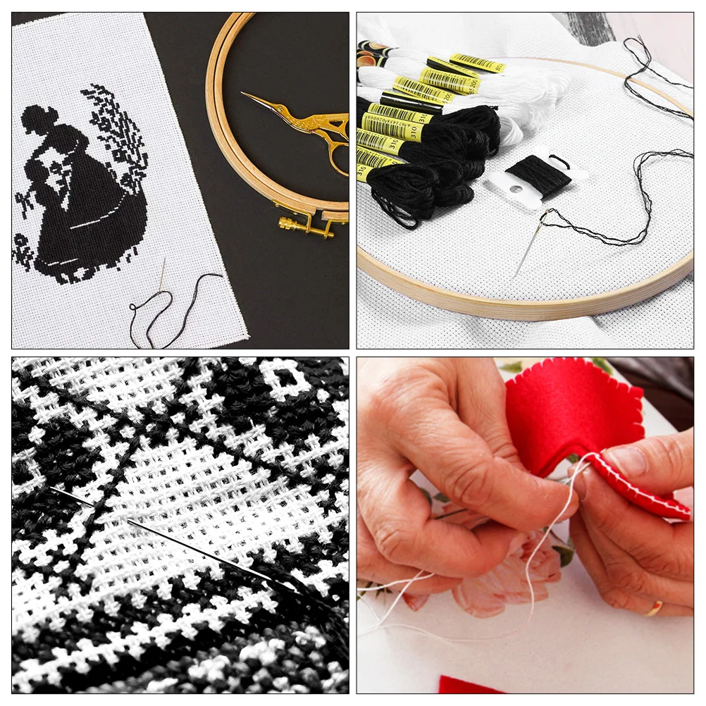 

24pcs Embroidery Thread Professional Durable Smooth Non-Fading Cuttable For Diy Sewing Household Craft Art Needlework Supply