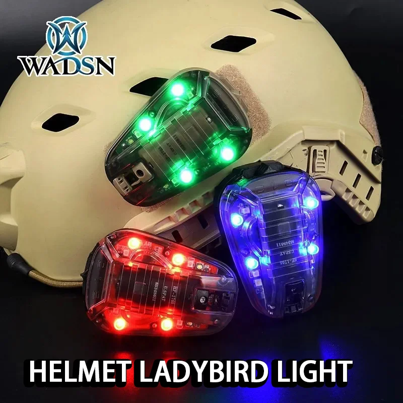 

WADSN Tactical Military Ladybud Lamp 4-mode green red blue infrared laser light energy-saving hunting reconnaissance HelmetLight