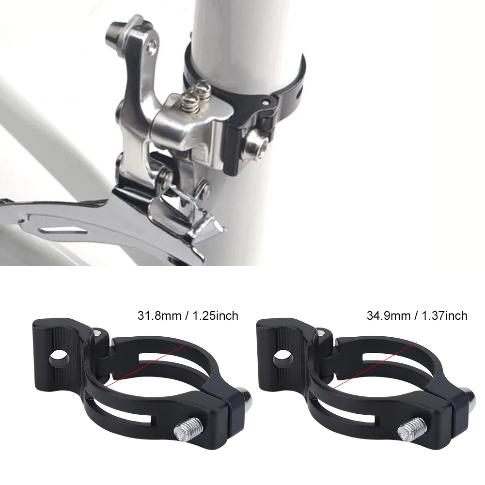 bike derailleur clamp front derailleur clamp 2 Sizes MEIJUN Bike Front Derailleur Clamp Adapter Clip Cycling Accessory