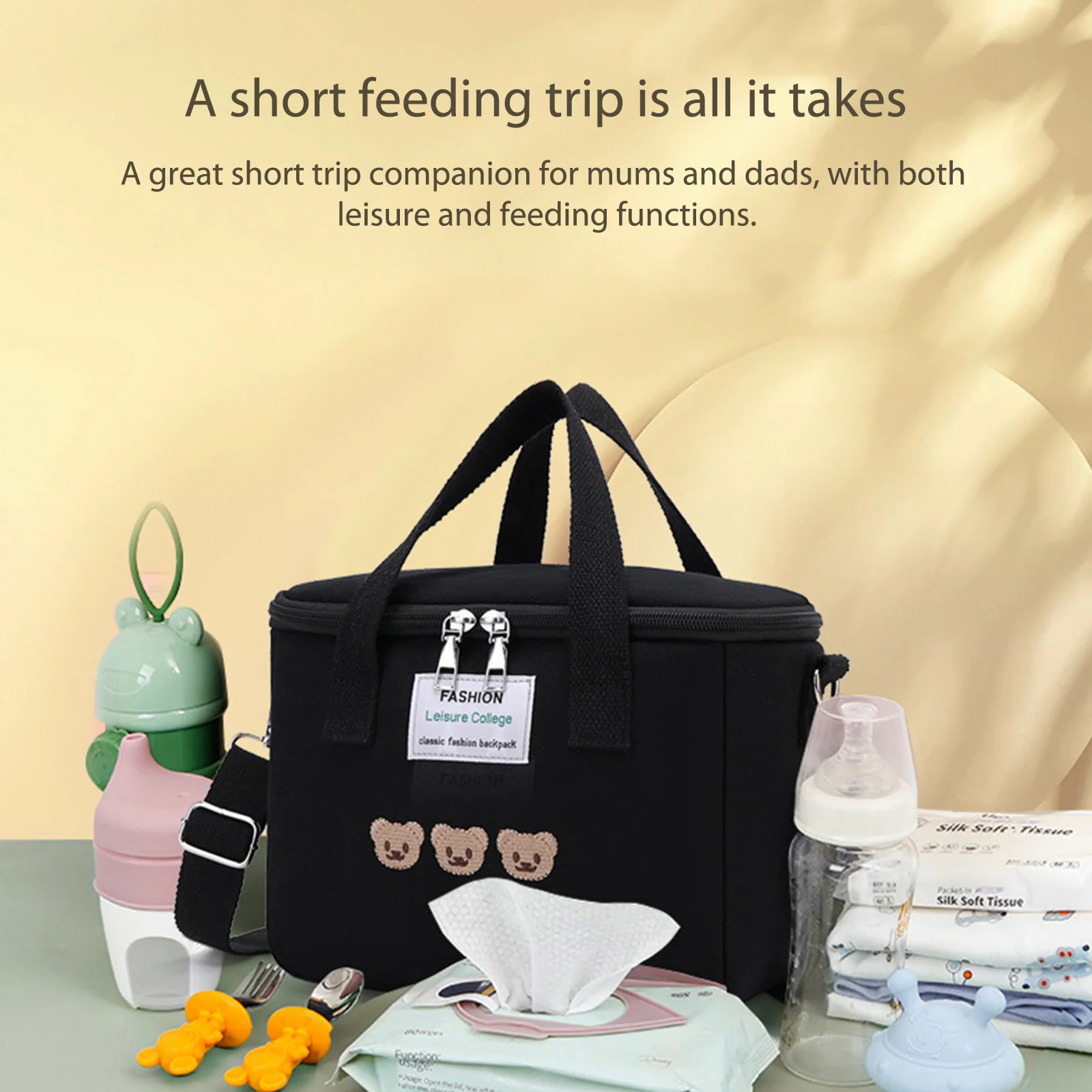 أكسفورد القماش الأم حقيبة حفاضات الحقيبة الغداء حقيبة يد المرأة حقيبة الكتف رسول #2