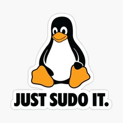 Linux Just Sudo It 5PCS Stickers for Bumper Anime Car Laptop Funny Decor Background Living Room Room Kid Cartoon Luggage Home