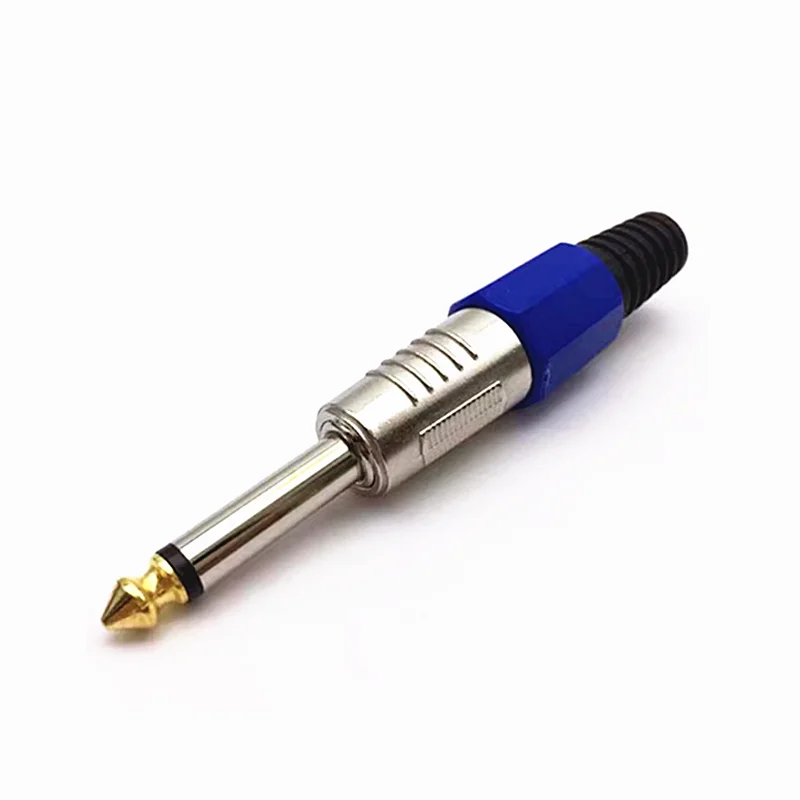 1 peça conector de áudio 6.35mm jack 6.5 amplificador microfone plug 1/4 "plugue macho para rca conector fêmea jack